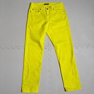 Solo Jeans Mens Straight Leg Yellow Jeans Stretch Colorful Made in USA 30" Waist